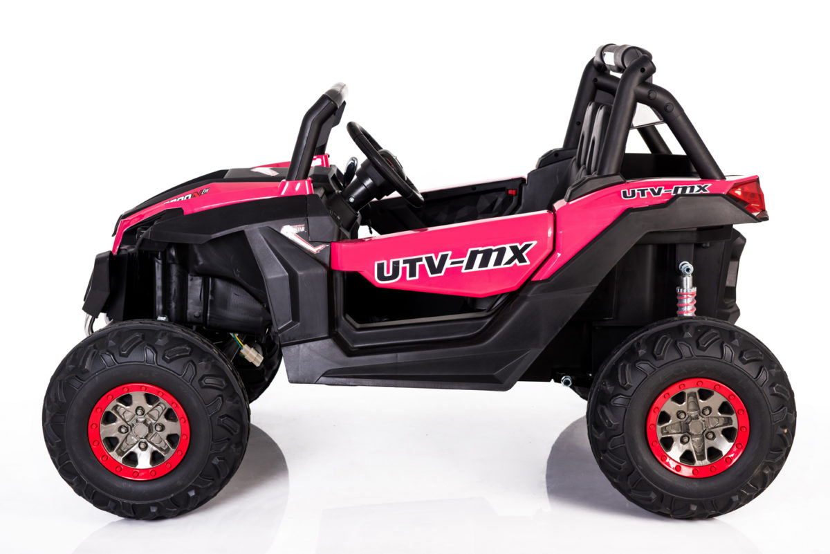 UtvMx 24V* Twin Seat Kids 4Wd Buggy Eva Wheels Pink Outside Play UK