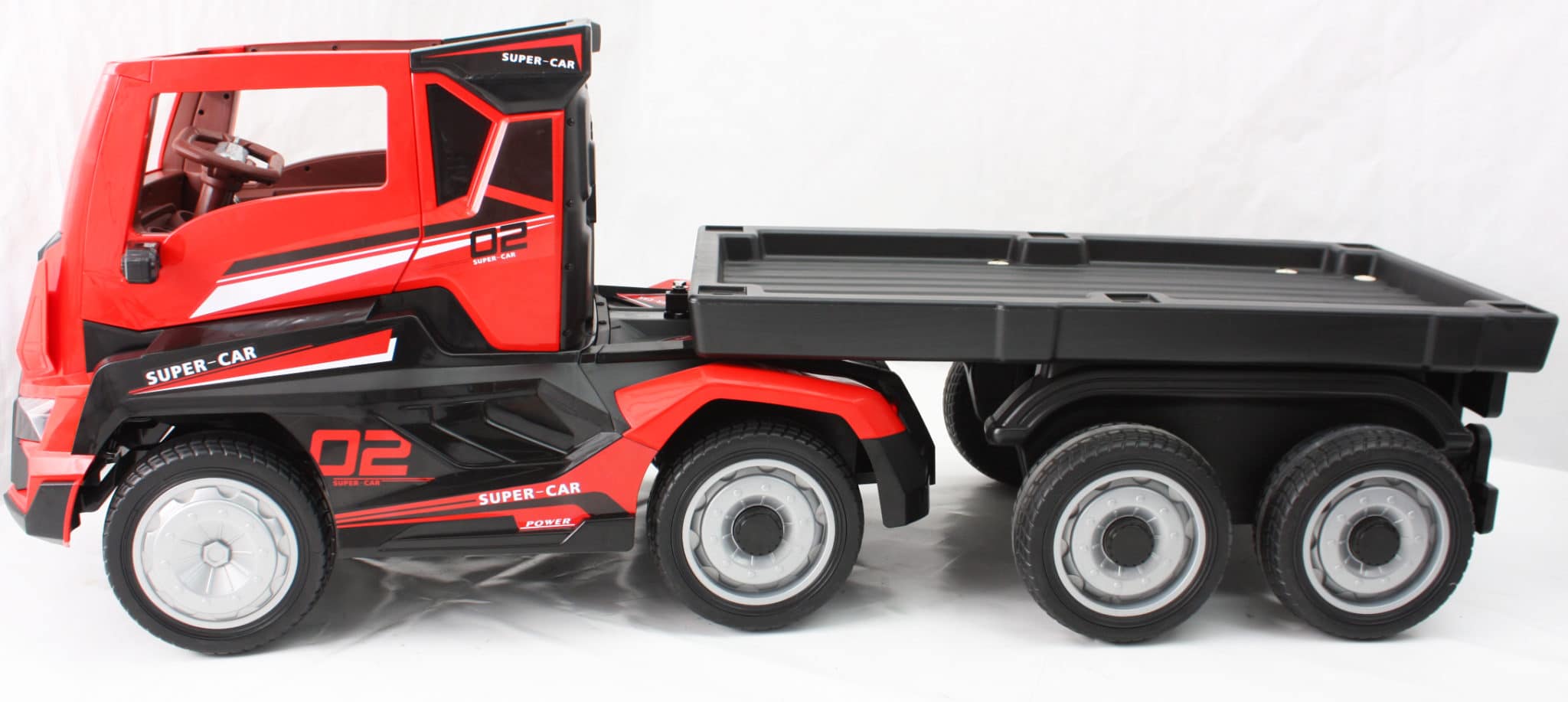 24v Electric kids Lorry and Trailer, car transporter