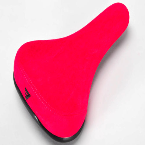 Fat Red Suede Seat BMX Wheelie Bike Seat