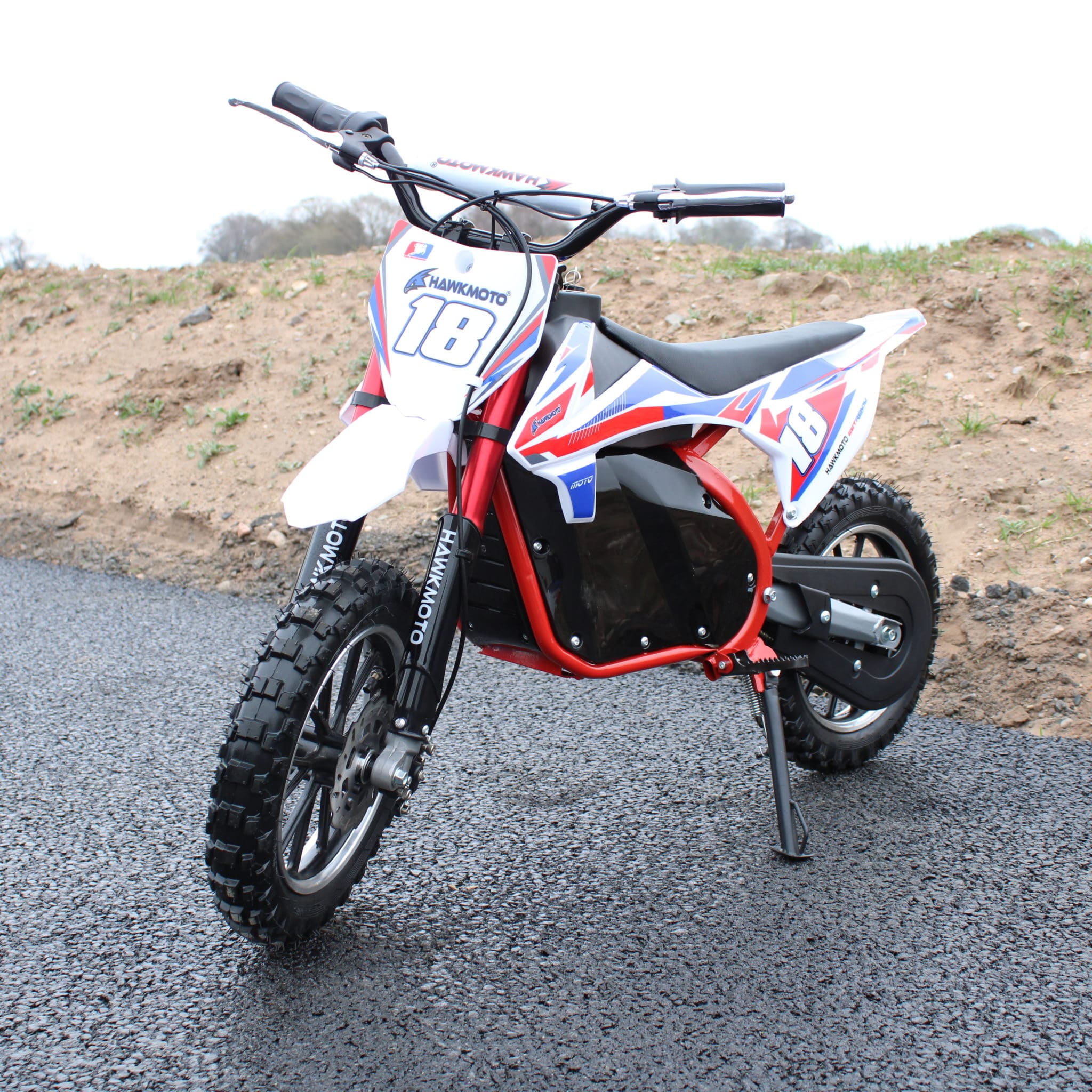 Hawkmoto Electric Mini Dirt Bike PRO Version With 500W 36V Liion