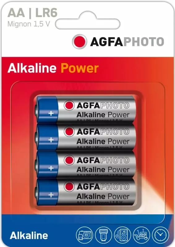 Agfaphoto digital alkaline aa battery 4 pack