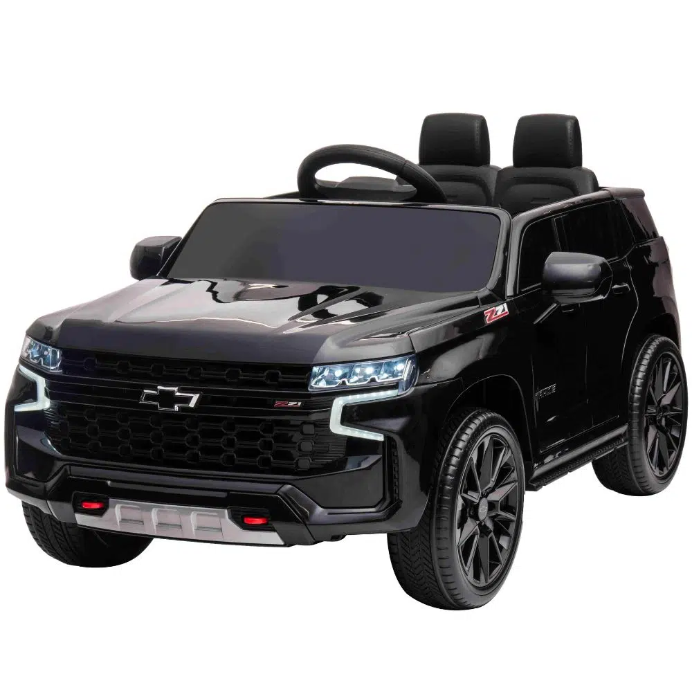 12v chevrolet silverado kids ride on truck - black