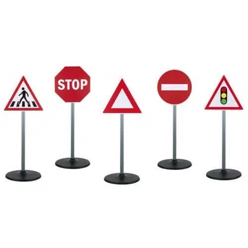 Kids traffic road signs set of 5