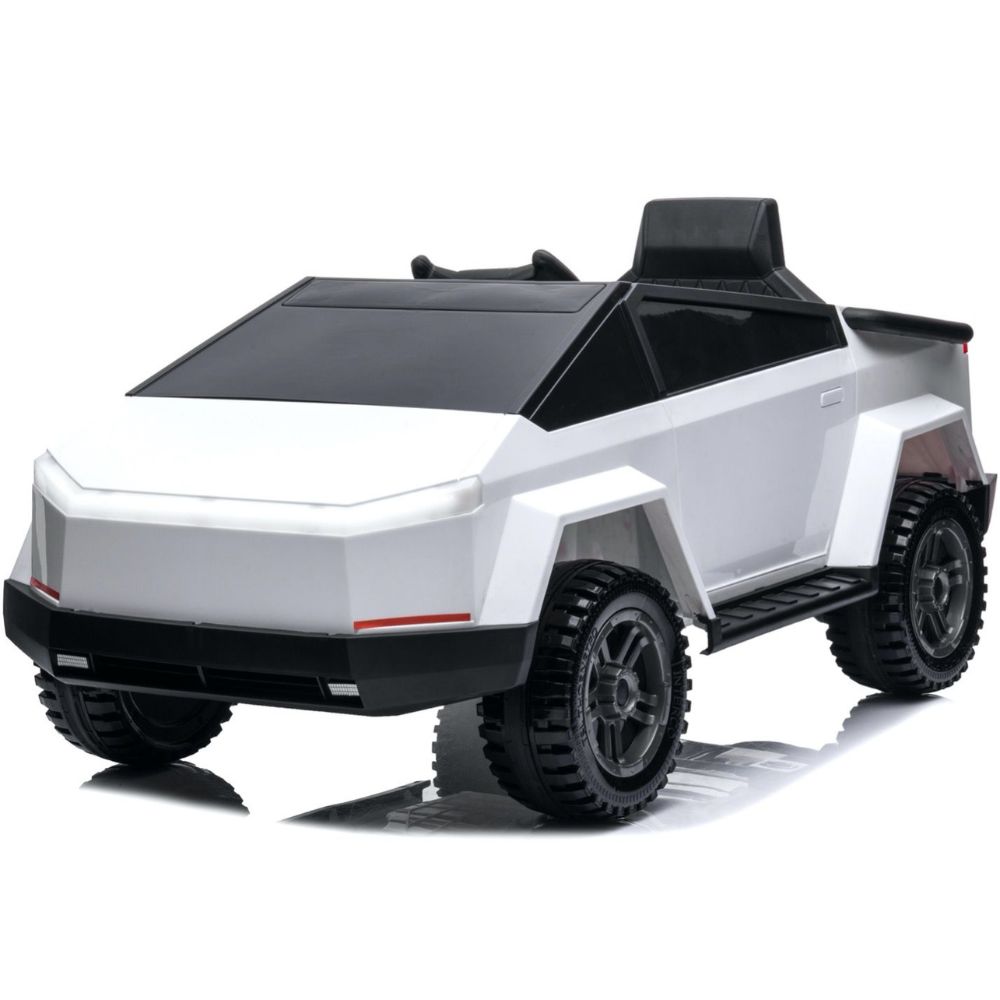 12V Cyber Truck MX Kids Electric Ride on Pickup Grey Outside Play