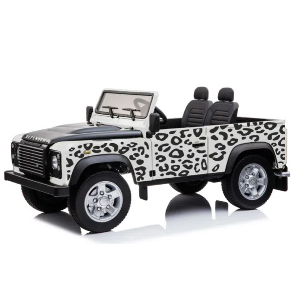 Kids land rover defender 90 24v 4wd version 2 - leopard print