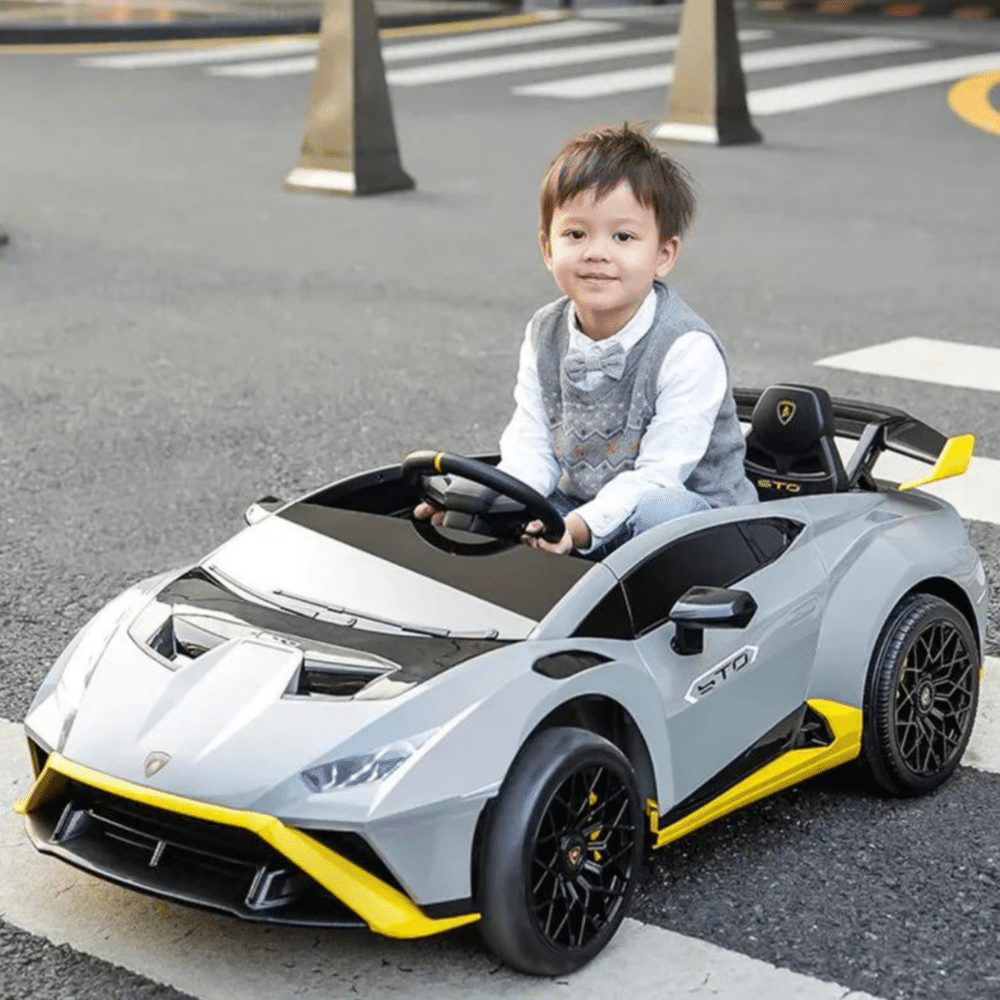 Lamborghini huracan sto electric 24v children ride on car with remote - grey