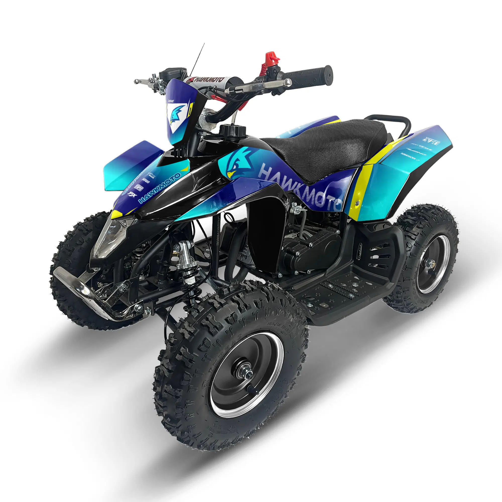 Hawkmoto sx-49r avenger v2 50cc mini kids quad bike assembled - aqua blaze