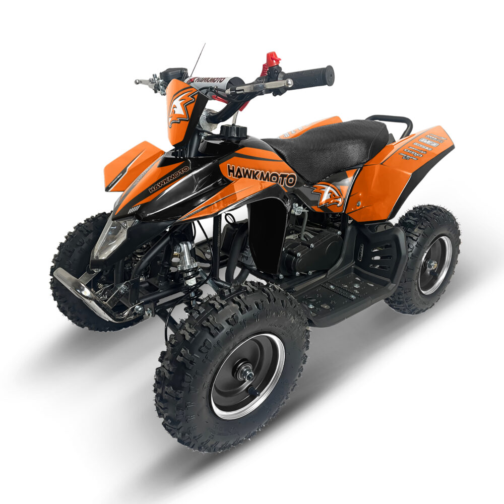 Hawkmoto sx-49r avenger v2 50cc mini kids quad bike assembled - orange crush