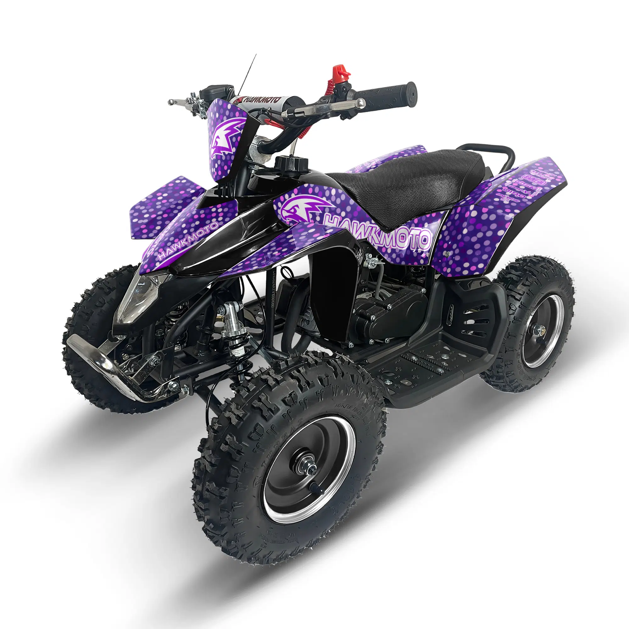 Hawkmoto sx-49r avenger v2 50cc mini kids quad bike assembled - purple disco