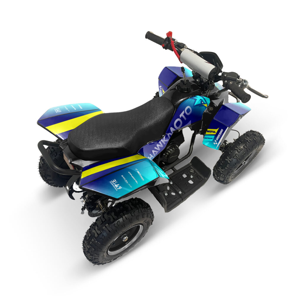 Hawkmoto sx-49r avenger v2 50cc mini kids quad bike assembled - aqua blaze