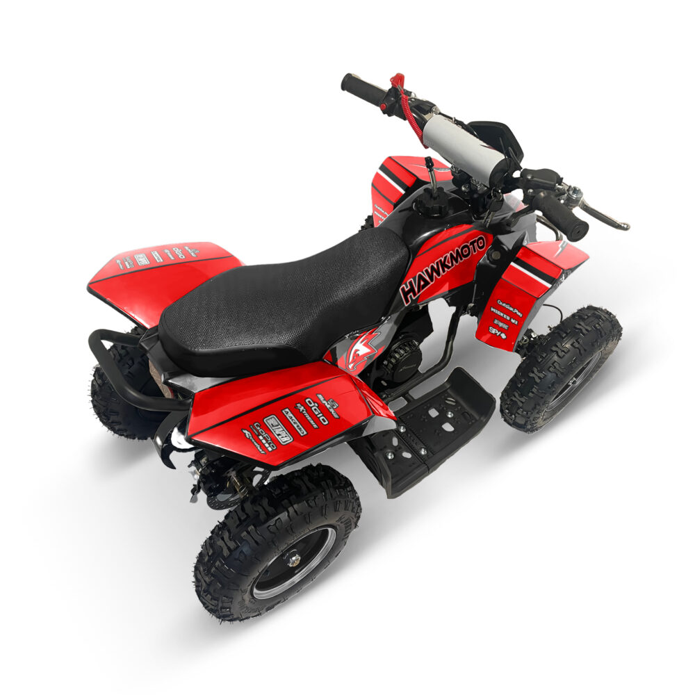 Hawkmoto sx-49r avenger v2 50cc mini kids quad bike assembled - crimson fury