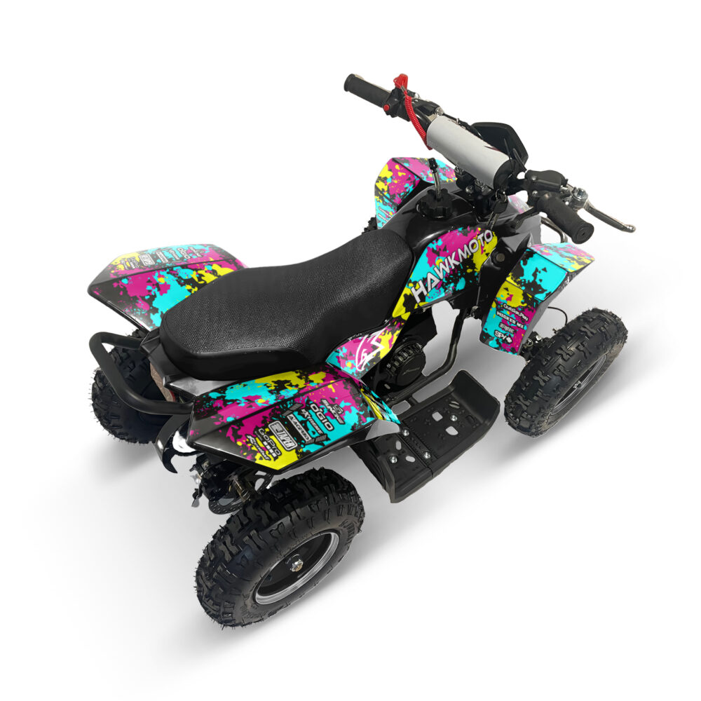 Hawkmoto sx-49r avenger v2 50cc mini kids quad bike assembled - graffiti