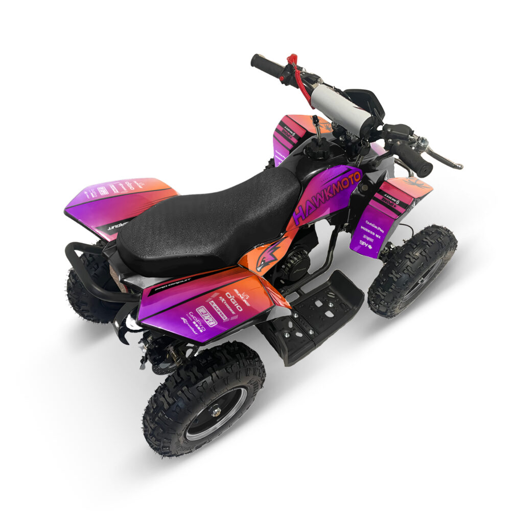 Hawkmoto sx-49r avenger v2 50cc mini kids quad bike assembled - sunset