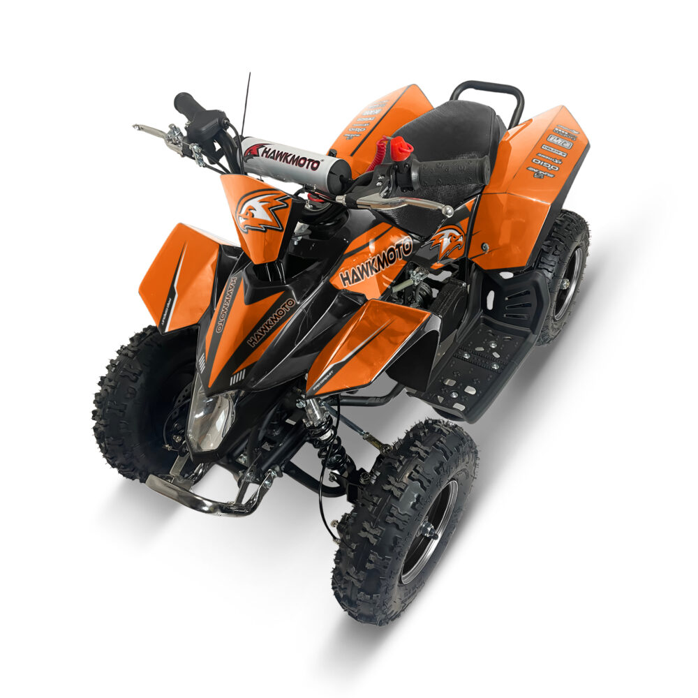 Hawkmoto sx-49r avenger v2 50cc mini kids quad bike assembled - orange crush