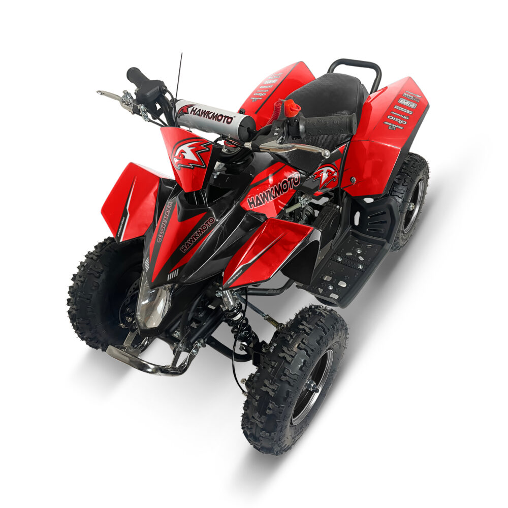 Hawkmoto sx-49r avenger v2 50cc mini kids quad bike assembled - crimson fury