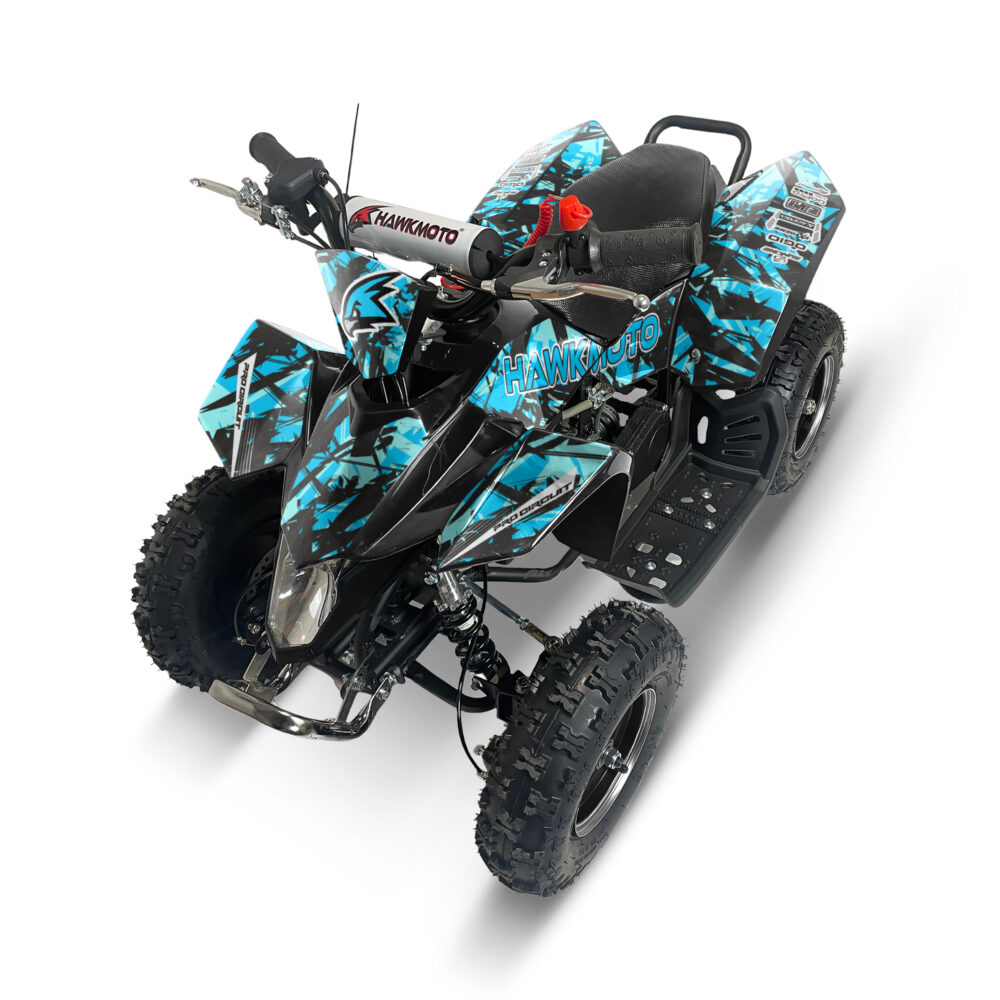 Hawkmoto sx-49r avenger v2 50cc mini kids quad bike assembled - frostbite