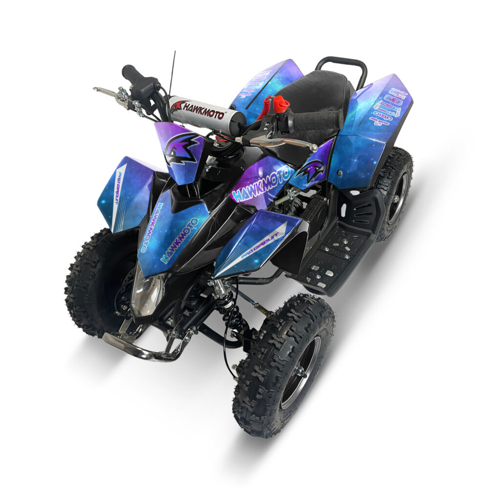 Hawkmoto sx-49r avenger v2 50cc mini kids quad bike assembled - galaxy