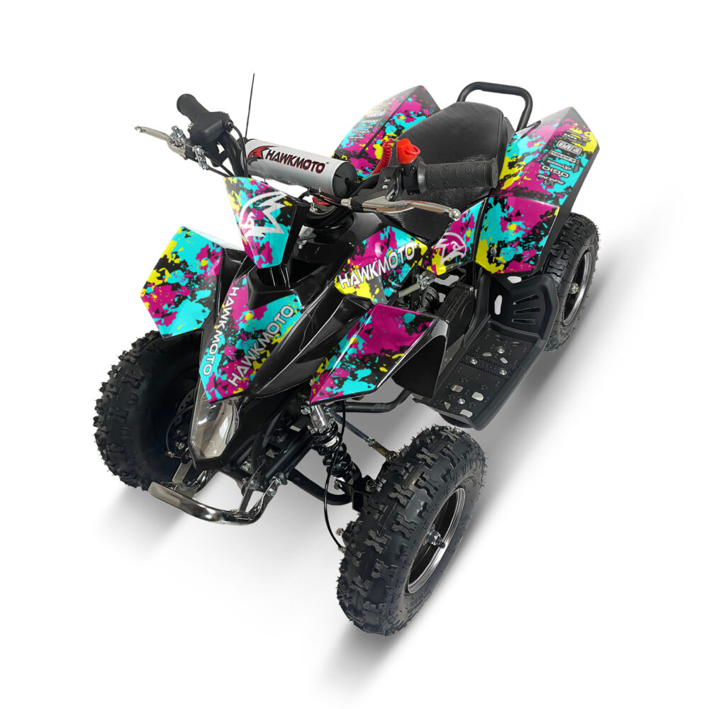 Hawkmoto sx-49r avenger v2 50cc mini kids quad bike assembled - graffiti