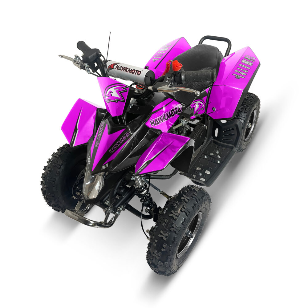 Hawkmoto sx-49r avenger v2 50cc mini kids quad bike assembled - hot pink