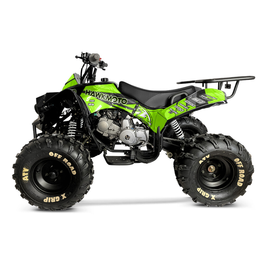 125cc kids quad bike hawkmoto challenger - apple