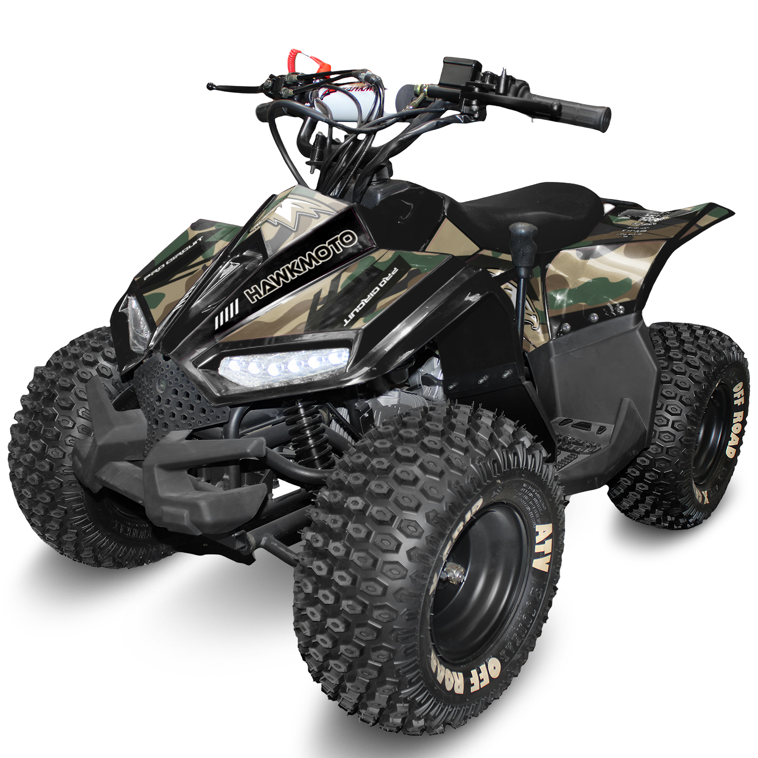 110cc kids quad bike hawkmoto chaos - traditional camo