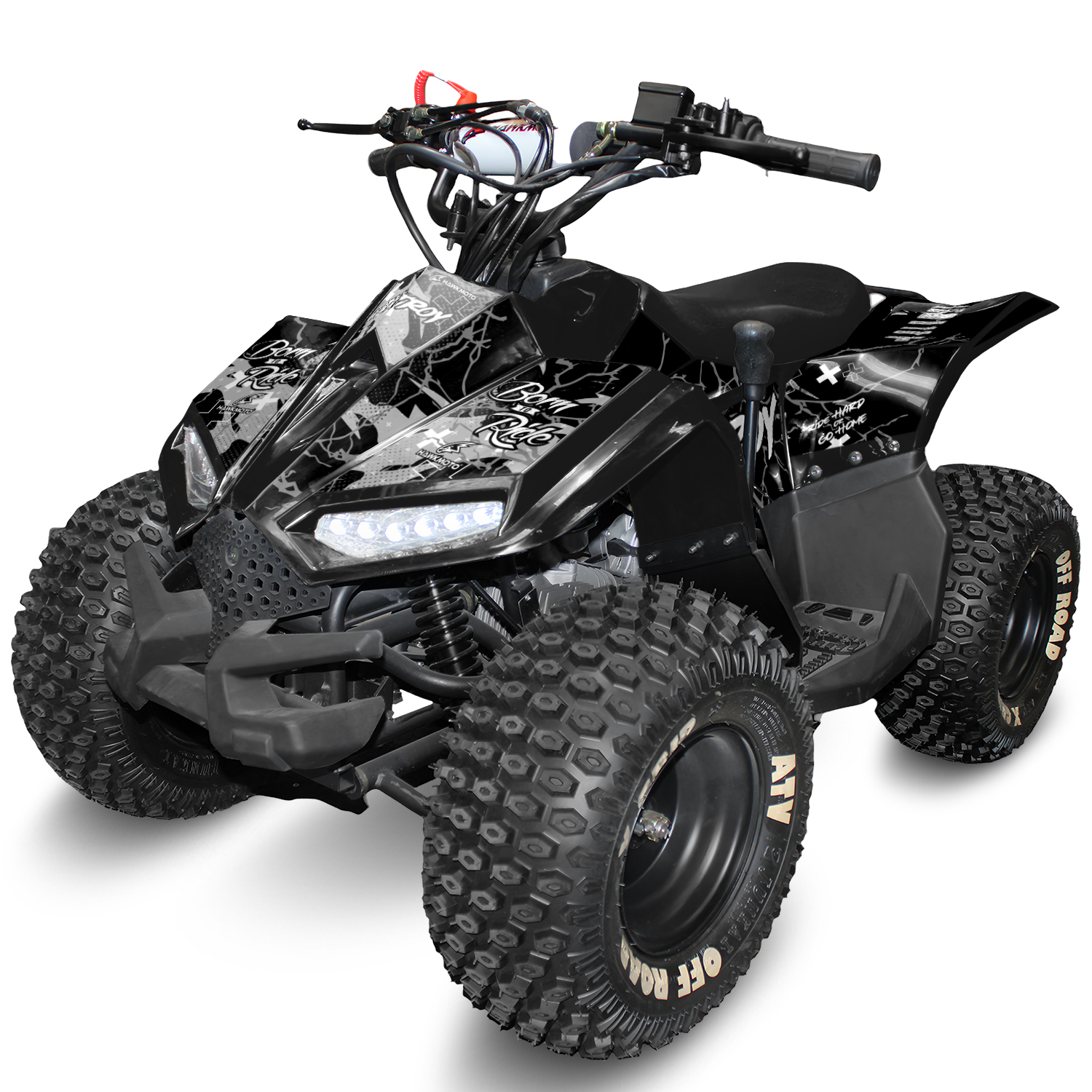 110cc kids quad bike hawkmoto chaos - ride & destroy