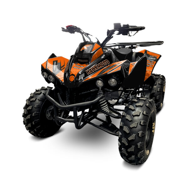 125cc Kids Quad Bike Hawkmoto Challenger - Orange Crush