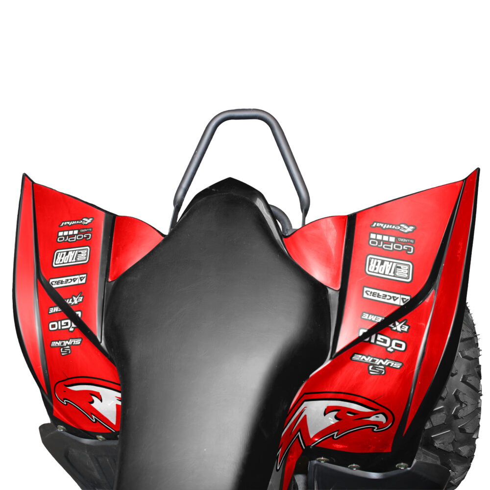 125cc kids quad bike hawkmoto havoc - crimson fury