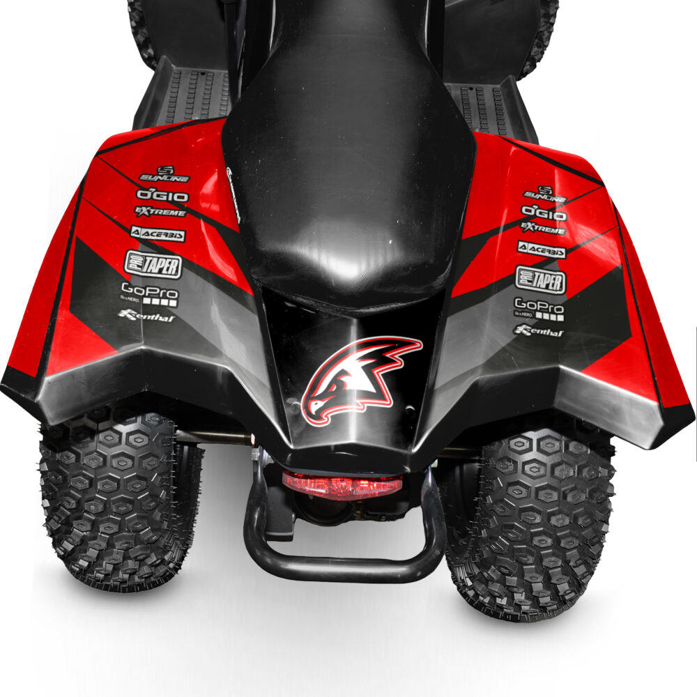 110cc kids quad bike hawkmoto chaos - crimson fury