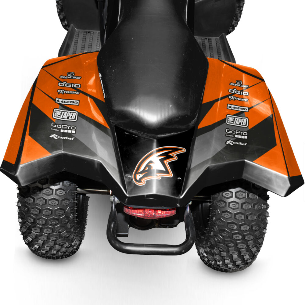 110cc kids quad bike hawkmoto chaos - orange crush