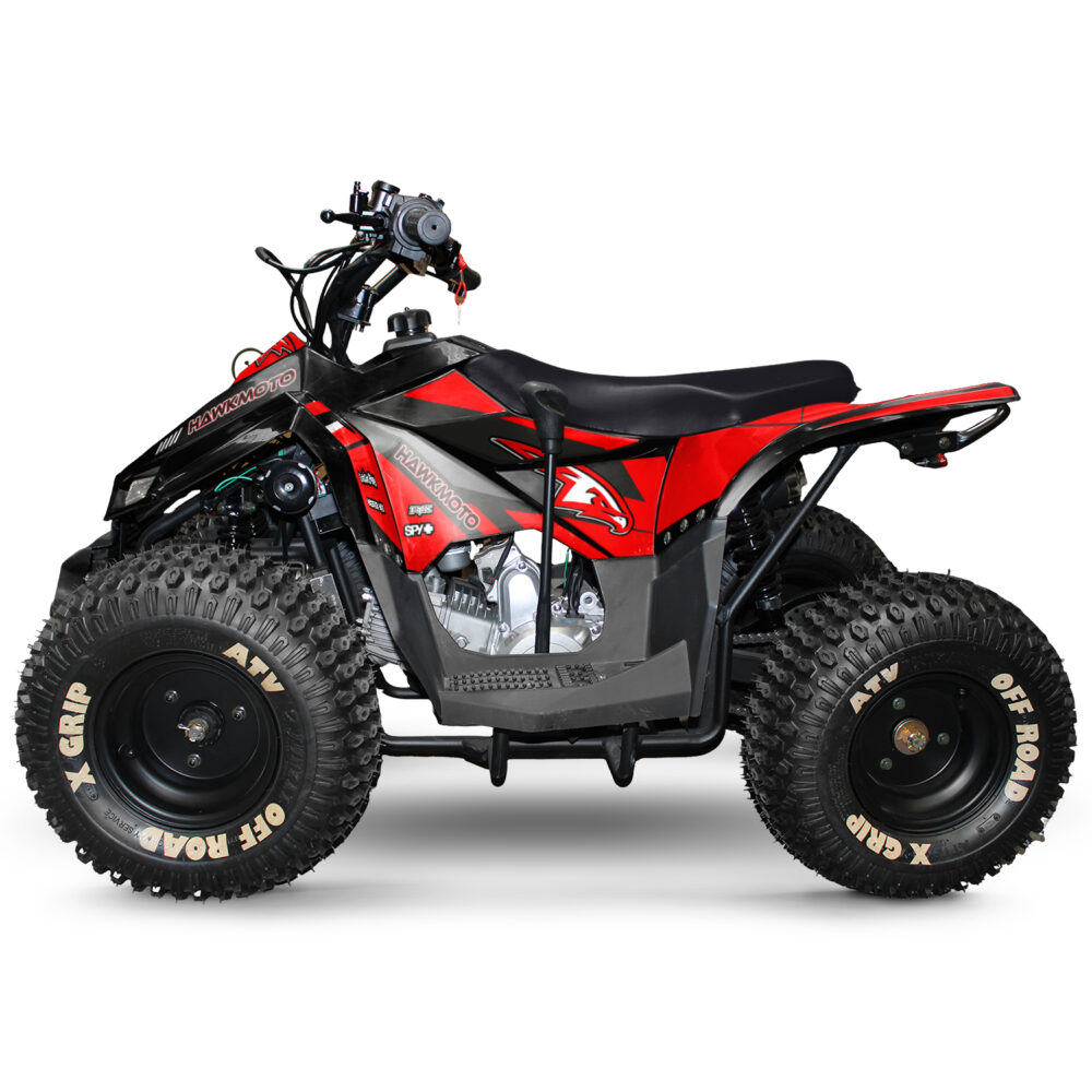 110cc kids quad bike hawkmoto chaos - crimson fury