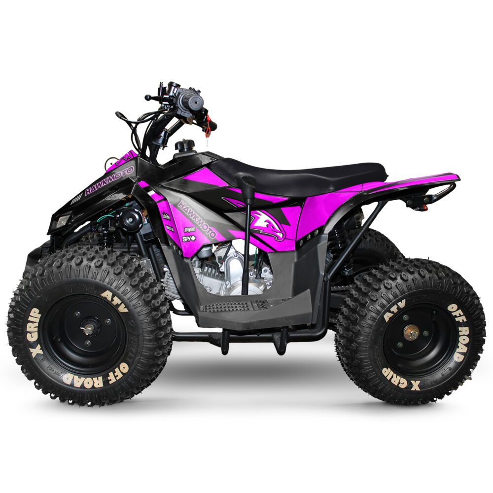 110cc kids quad bike hawkmoto chaos - magenta