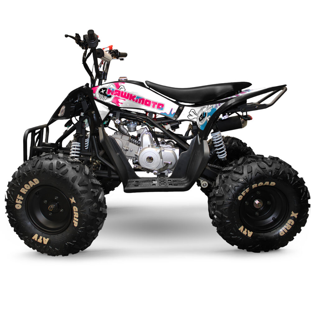 125cc kids quad bike hawkmoto havoc - melted