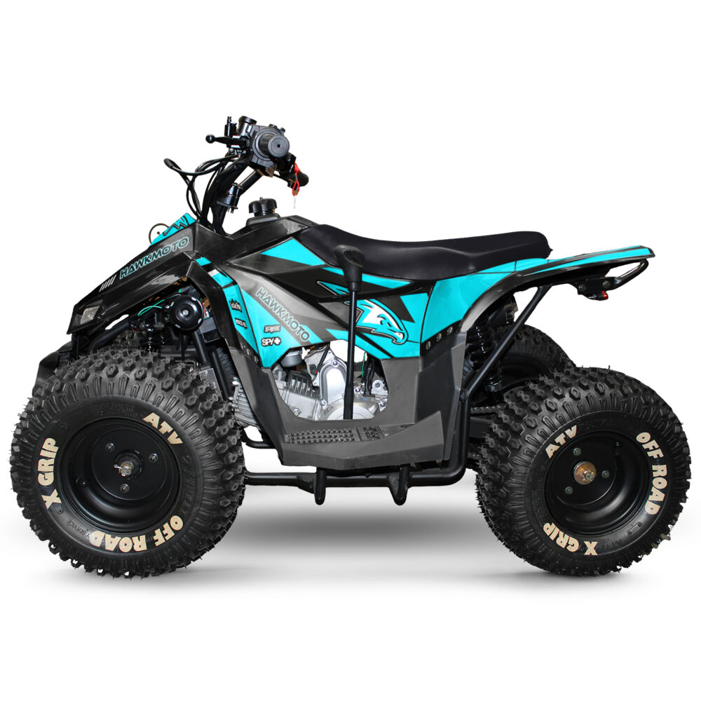 110cc kids quad bike hawkmoto chaos - ice blast