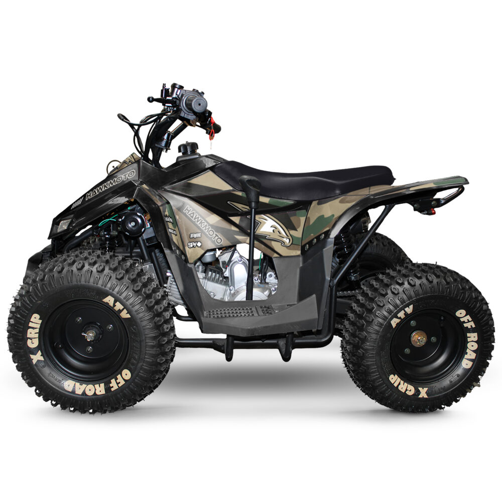 110cc kids quad bike hawkmoto chaos - traditional camo