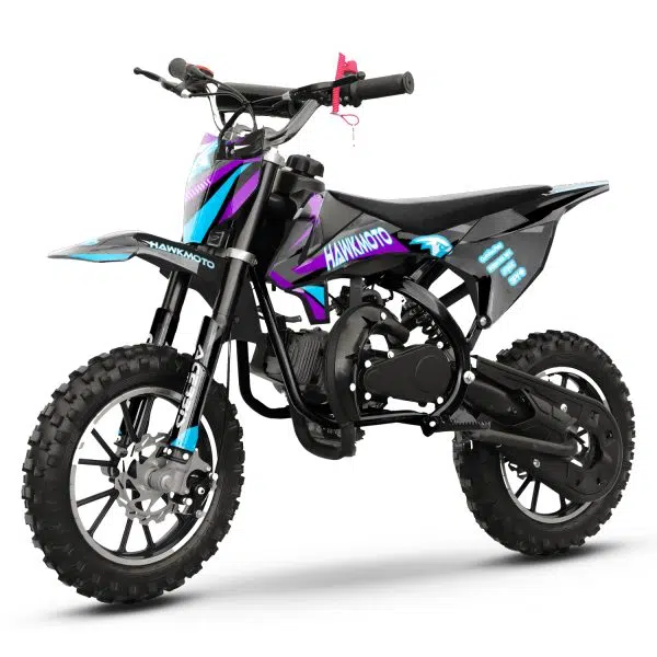 Hawkmoto mayhem v3 50cc kids mini dirt bike black – cyberwave