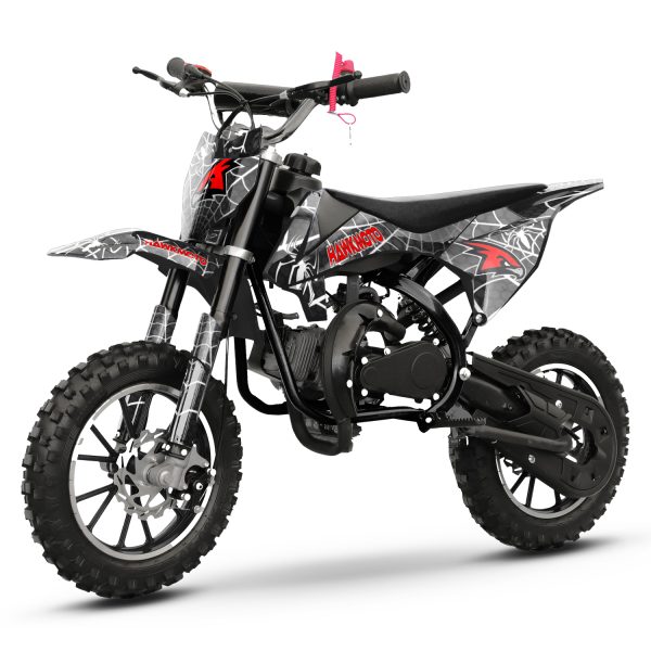 Hawkmoto mayhem v3 50cc kids mini dirt bike black – venom