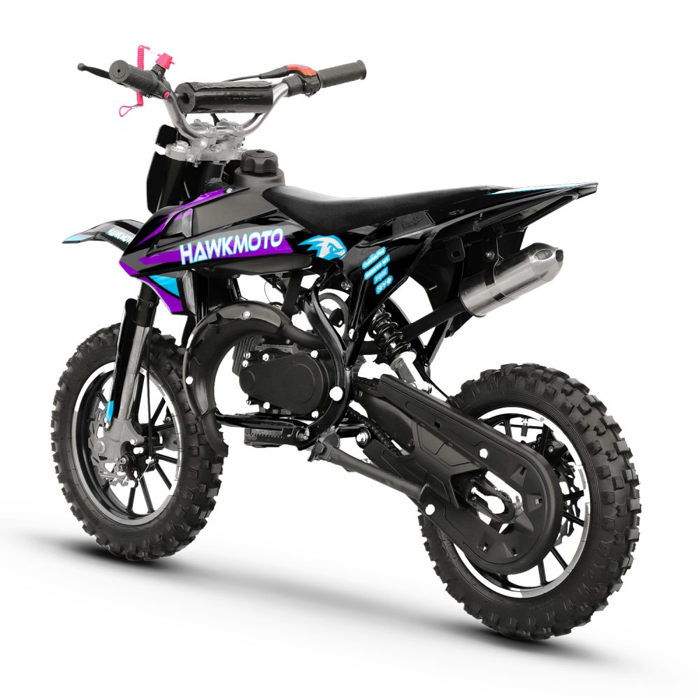 Hawkmoto mayhem v3 50cc kids mini dirt bike black – cyberwave