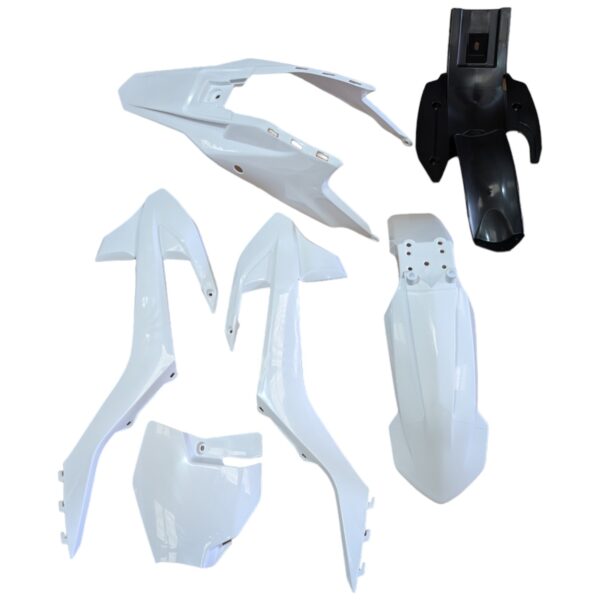 Pit bike white plastic kit fairings hawkmoto krm | hmx all engine sizes