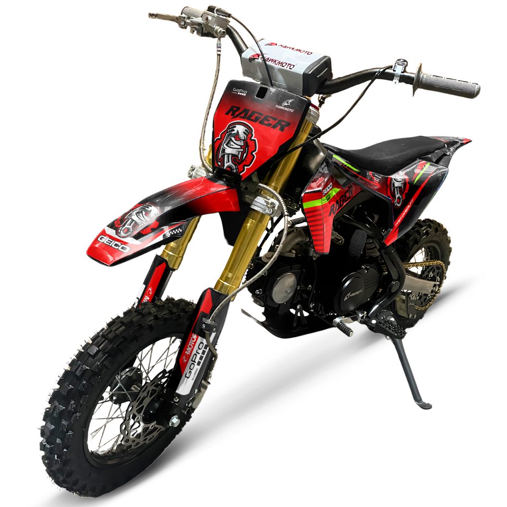 Hawkmoto reaper 12/10 semi automatic kids pit bike | 70cc | 80cc | 90cc | 110cc - rager