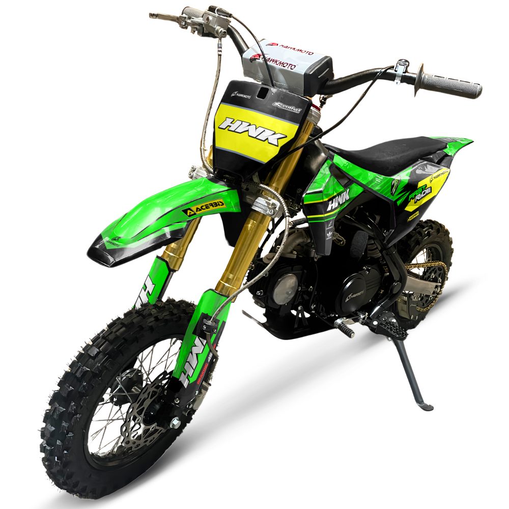 Hawkmoto reaper 12/10 semi automatic kids pit bike | 70cc | 80cc | 90cc | 110cc - acid rain