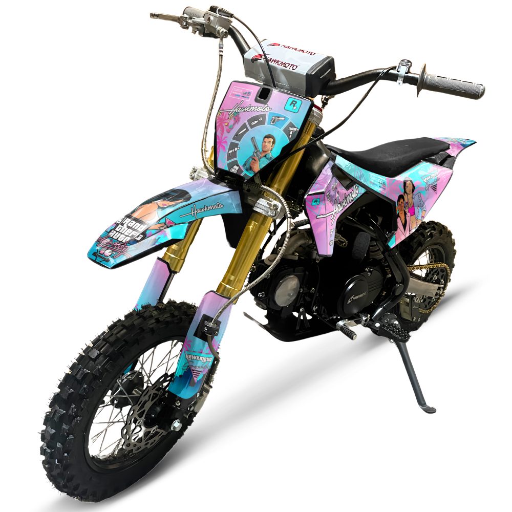 Hawkmoto reaper 12/10 semi automatic kids pit bike | 70cc | 80cc | 90cc | 110cc - vice