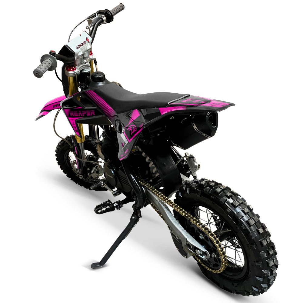 Hawkmoto reaper 12/10 semi automatic kids pit bike | 70cc | 80cc | 90cc | 110cc - carbon pink