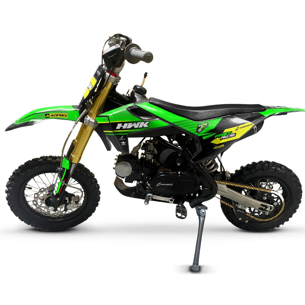 Hawkmoto reaper 12/10 semi automatic kids pit bike | 70cc | 80cc | 90cc | 110cc - acid rain