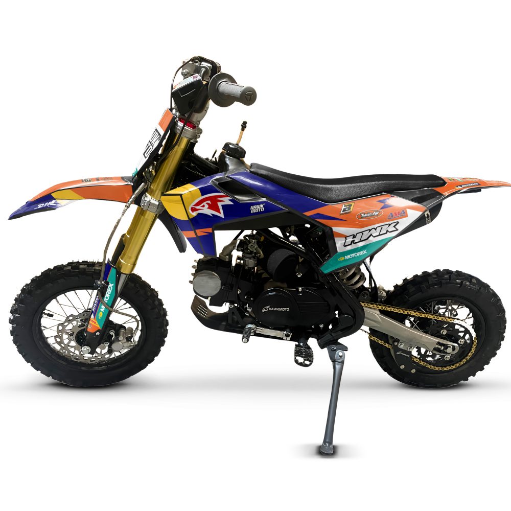 Hawkmoto reaper 12/10 semi automatic kids pit bike | 70cc | 80cc | 90cc | 110cc - sunrise